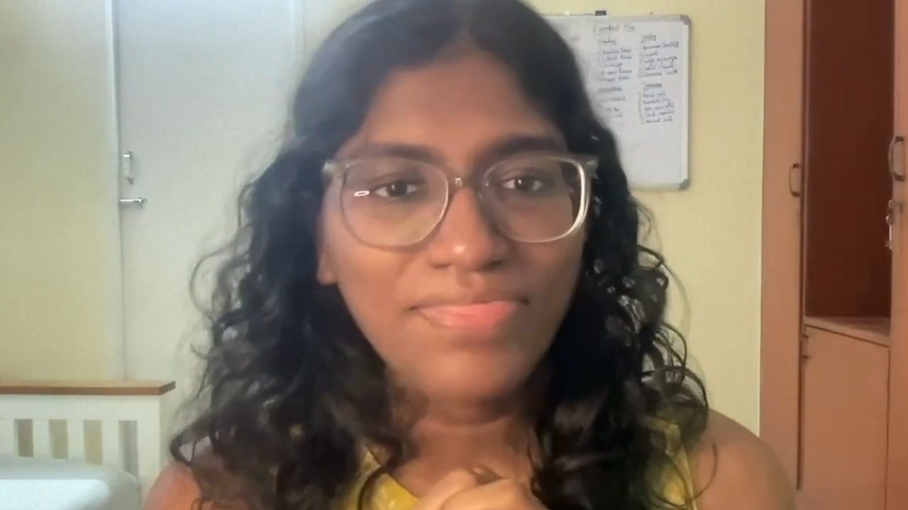 Veena Ramakrishnan of JustCall on a video call